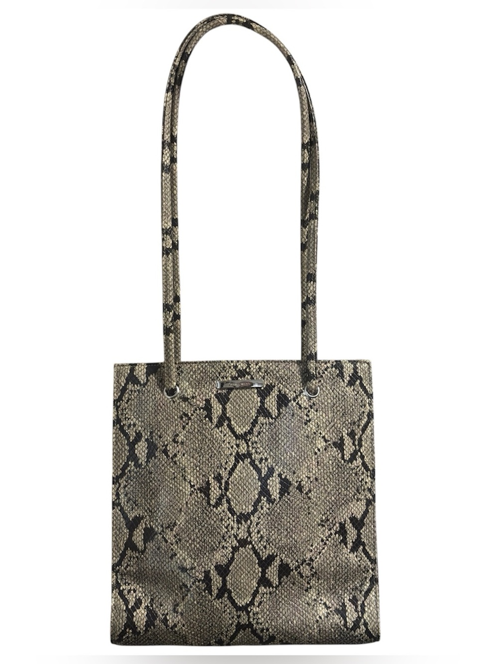 Nine West Snake-Print Tote in Beige and Black